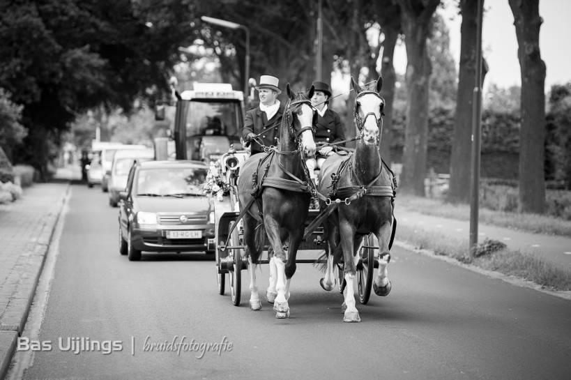 Bruidsfotografie Eemnes paard en wagen