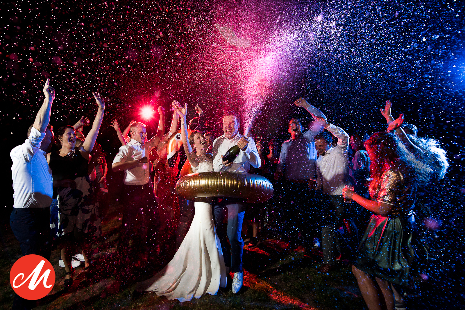 Winnaar Masters Award 2022 Champagne bruidspaar feest